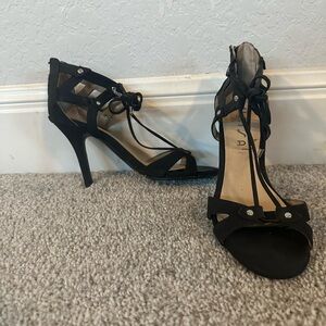 Unisa Black Strappy Heels